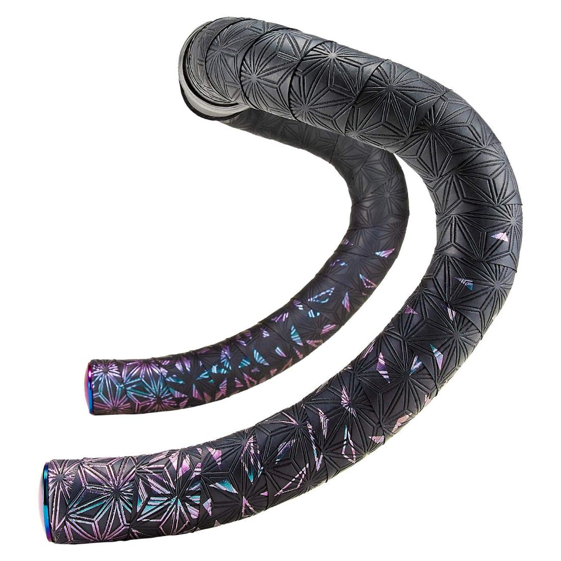 Nastro manubrio Supacaz Super Sticky Kush Star Fade Oil Slick + Tappo oil